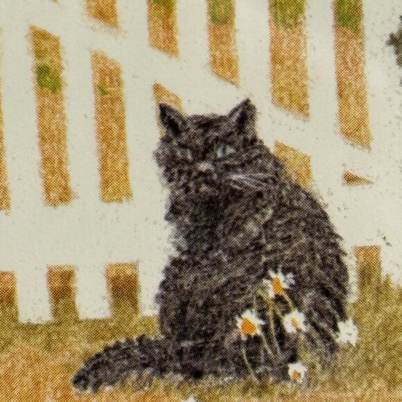 1979 Framed Picture of Thatched Cottage with Black Cat in the Foreground - Picture 3 of 14